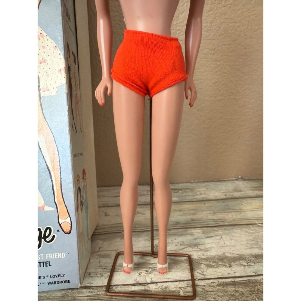 Vintage Original 1962 Barbie Midge Titian Doll #860 w/Swimsuit Shoes & Box - Picture 15 of 16